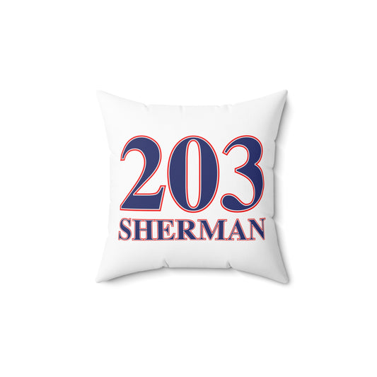 203 Sherman Red White & Blue Spun Polyester Square Pillow