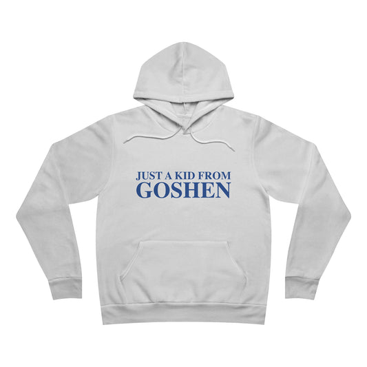 Just a kid from Goshen Unisex Sponge Fleece Pullover Hoodie