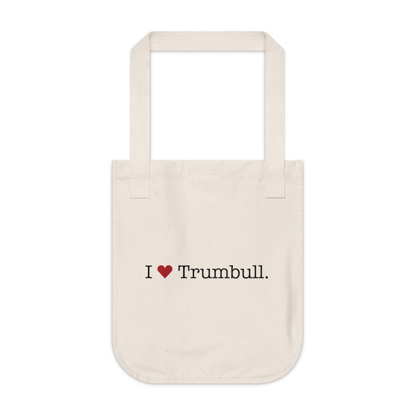 I Heart Trumbull. Organic Canvas Tote Bag