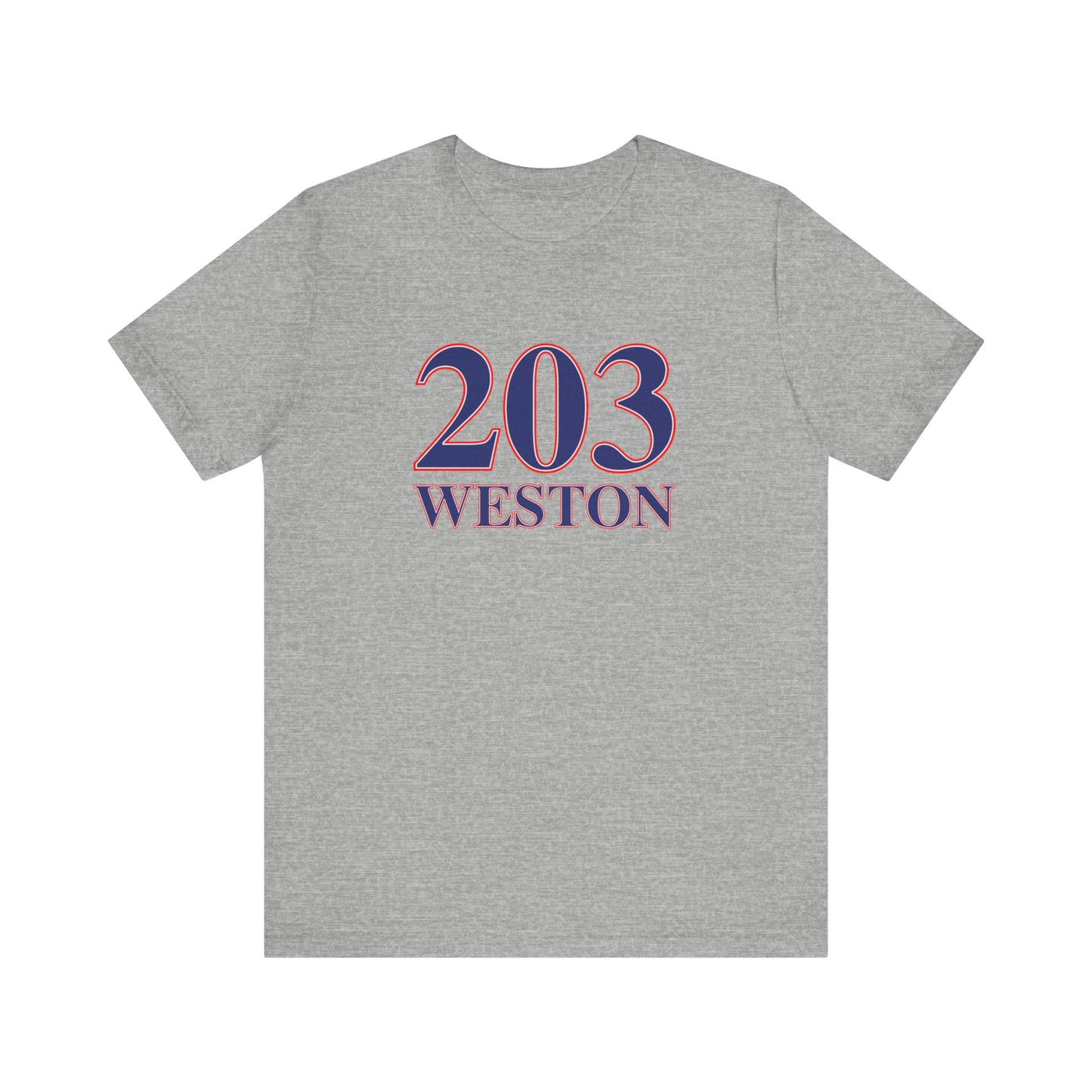 203 Weston Red White & Blue Unisex Jersey Short Sleeve T-Shirt