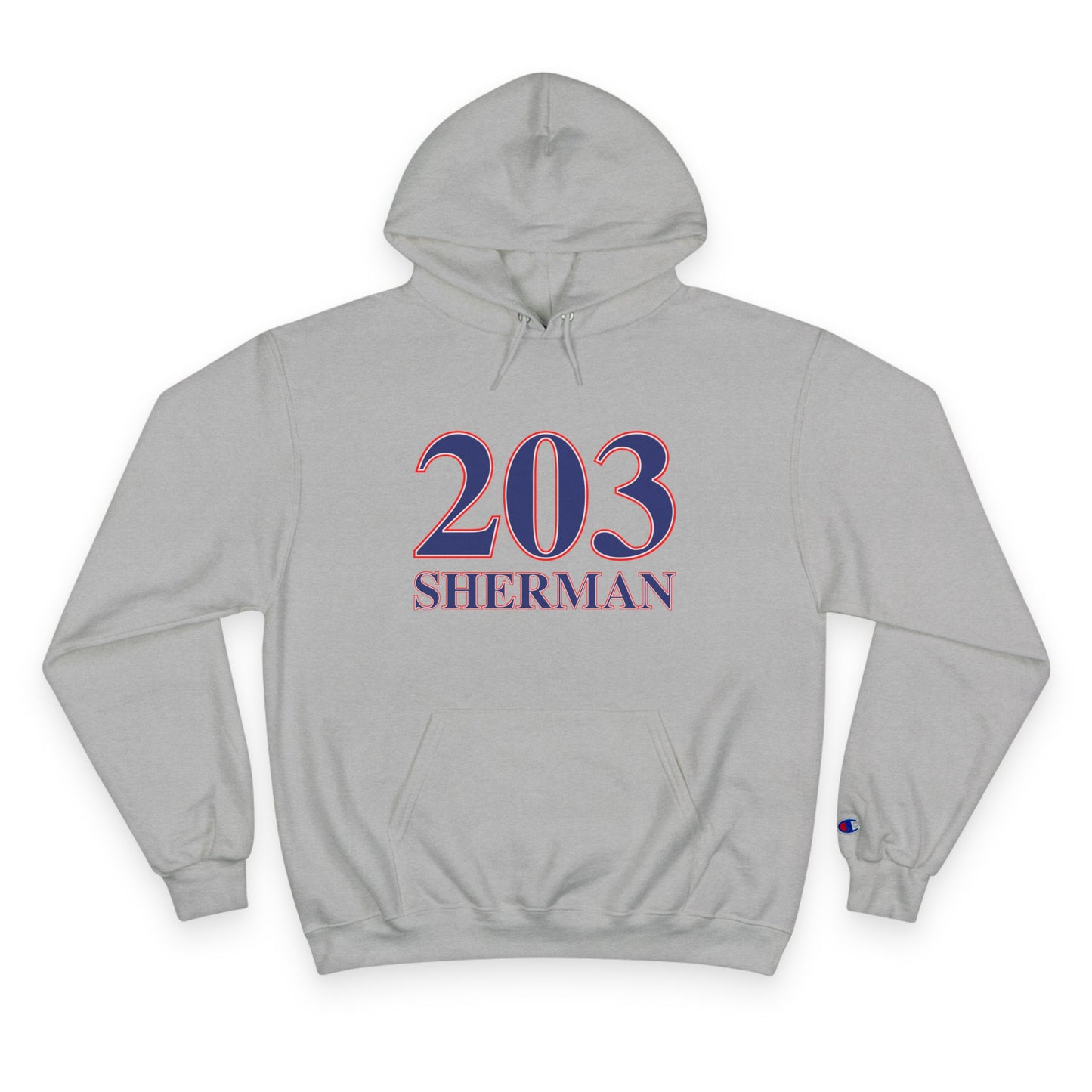 203 Sherman Red White & Blue Champion Hoodie