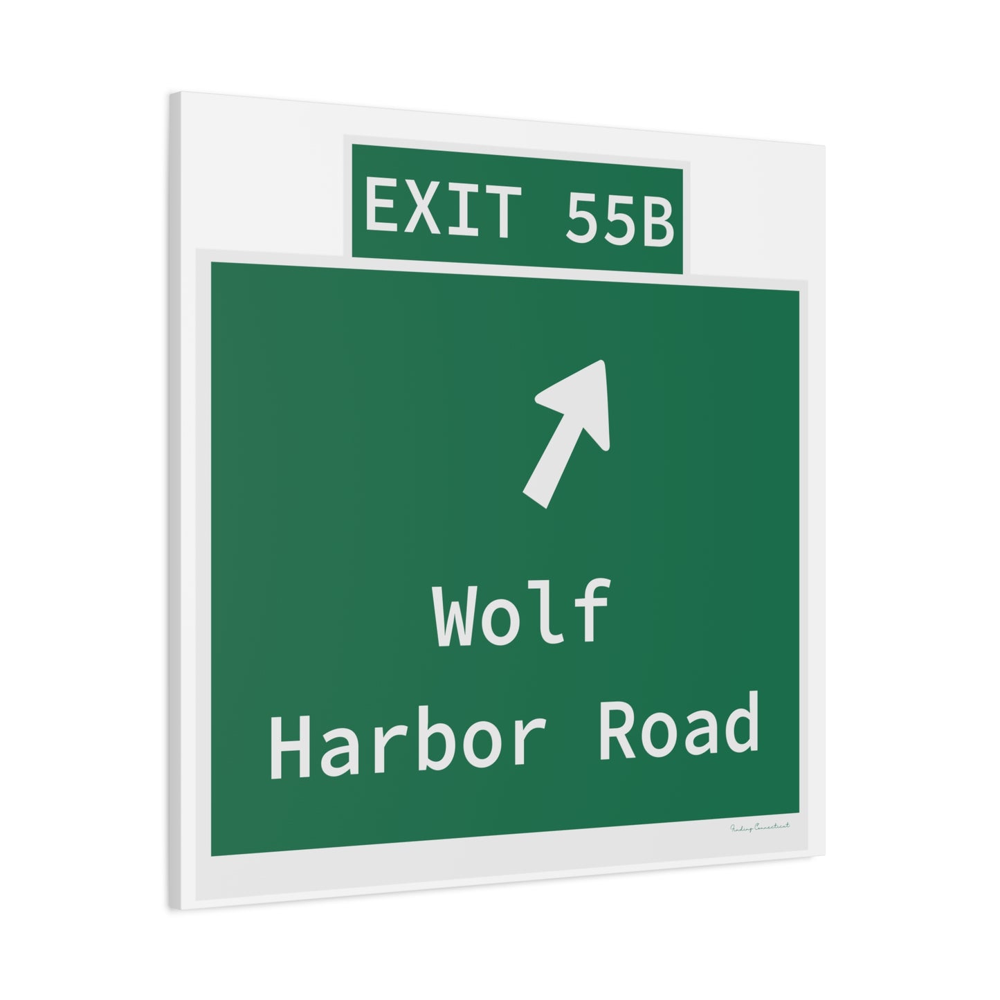 Vintage WCP Exit 55B Sign Matte Canvas, Stretched, 1.25"