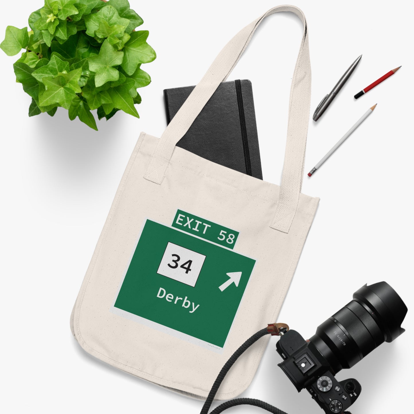 Vintage WCP Exit 58 Sign Organic Canvas Tote Bag