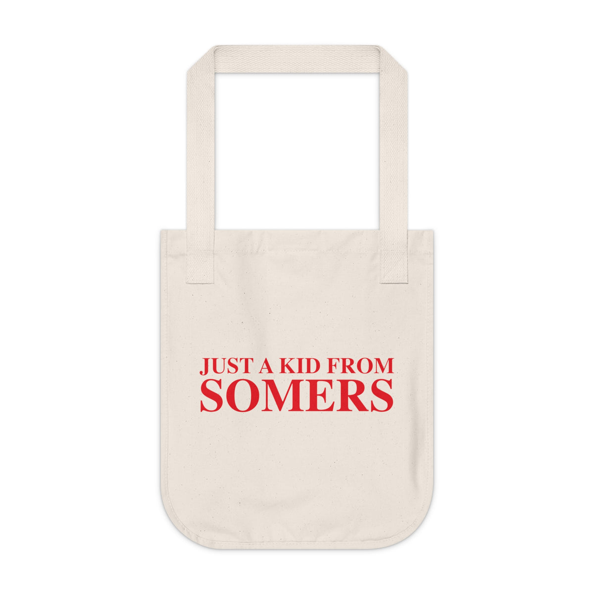 Just a kid from Somers Organic Canvas Tote Bag