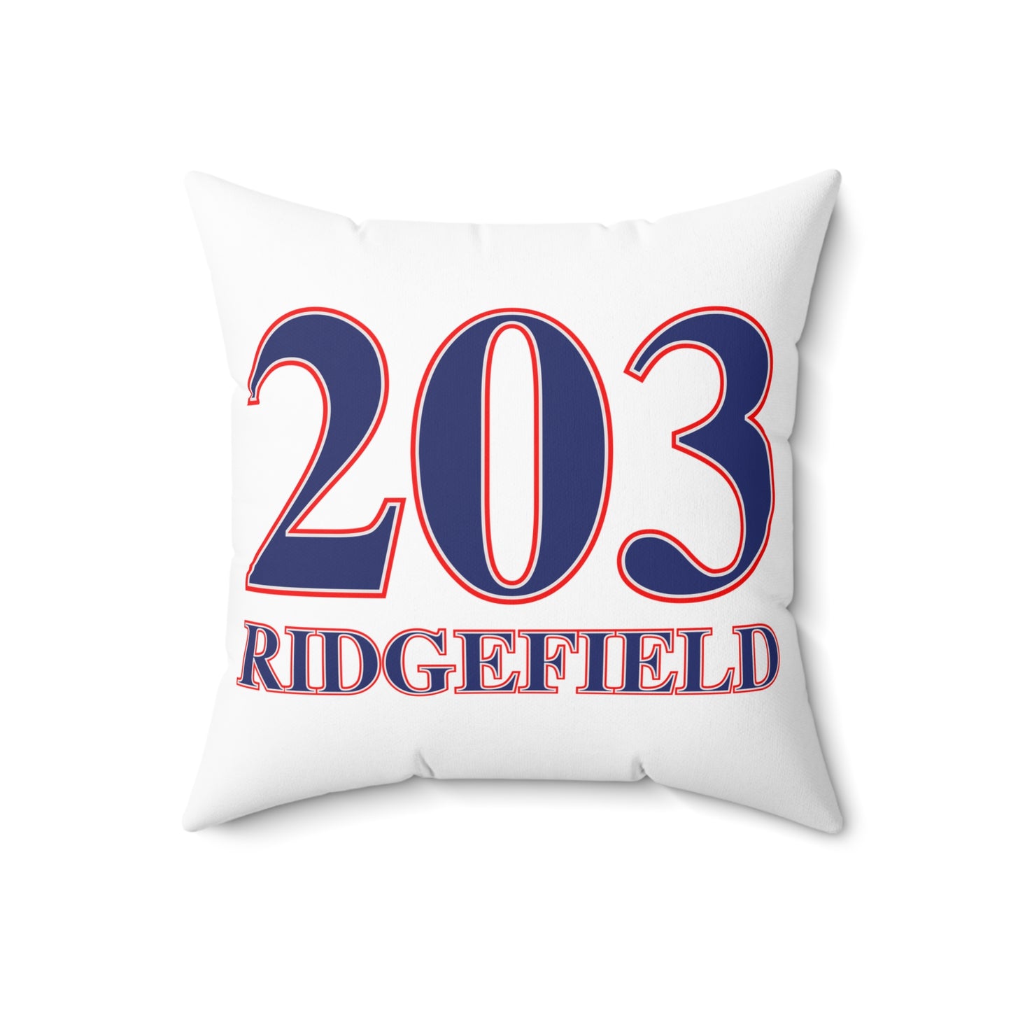 203 Ridgefield Red White & Blue Spun Polyester Square Pillow