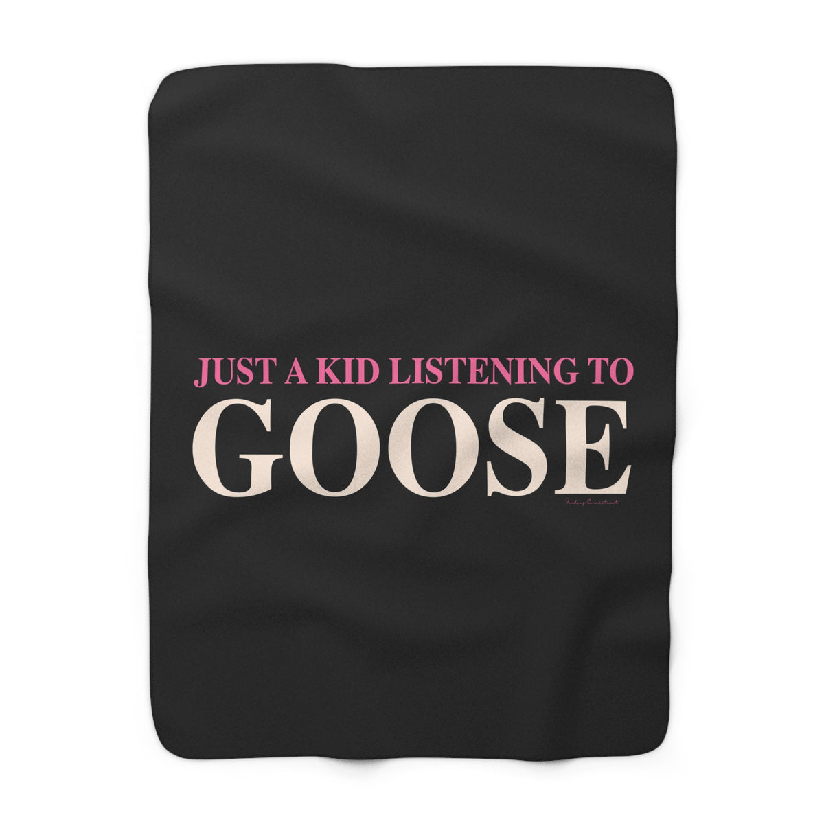 Just a kid listening to Goose - Peach & Pink Sherpa Fleece Blanket