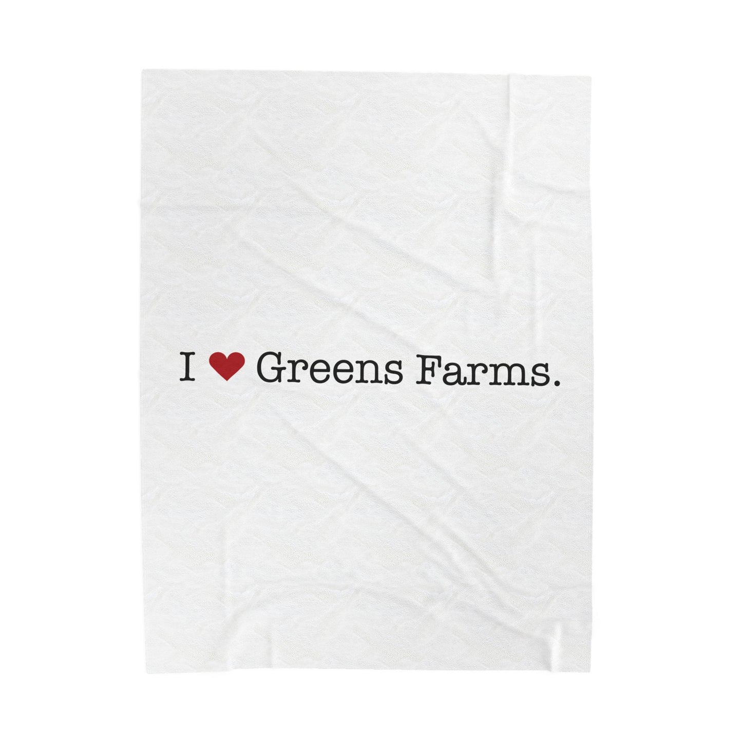 I Heart Greens Farms. Velveteen Plush Blanket