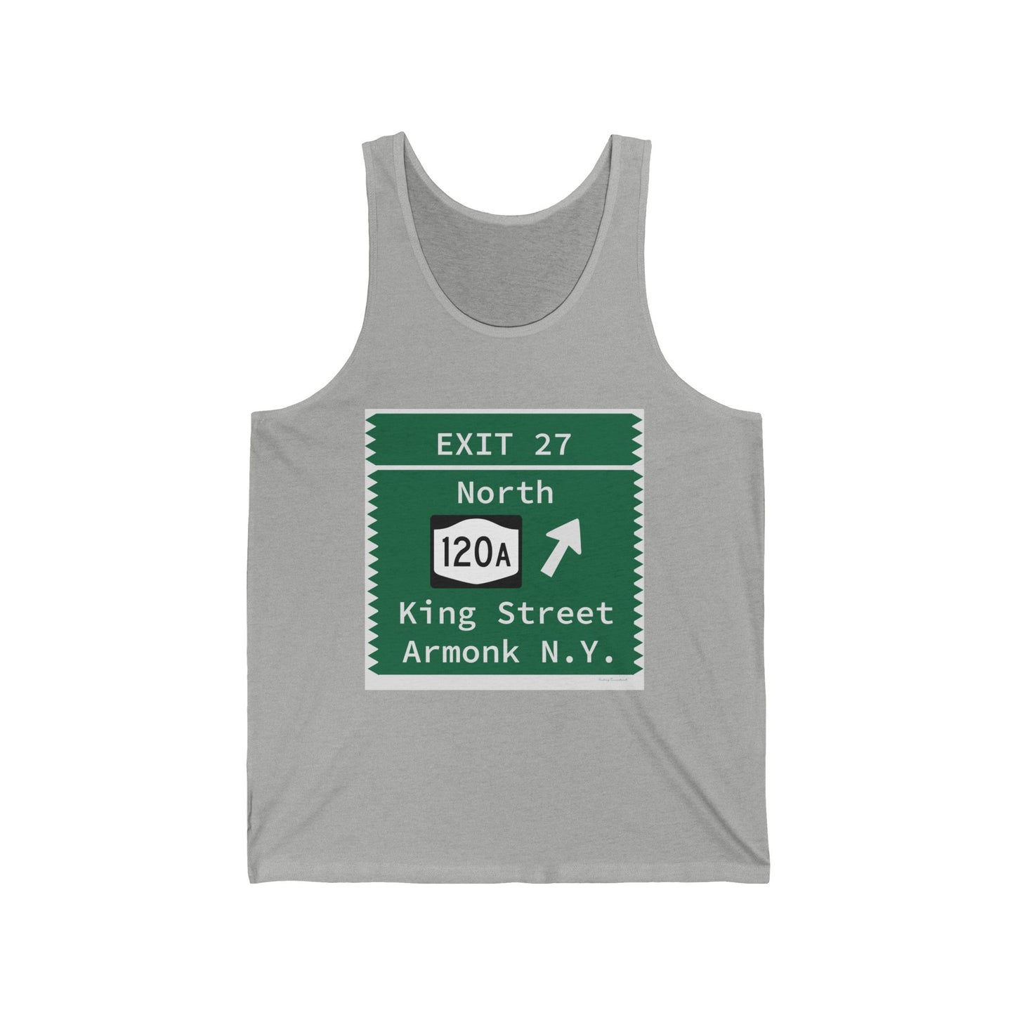 Vintage Merritt Parkway Exit 27 Sign Unisex Jersey Tank Top