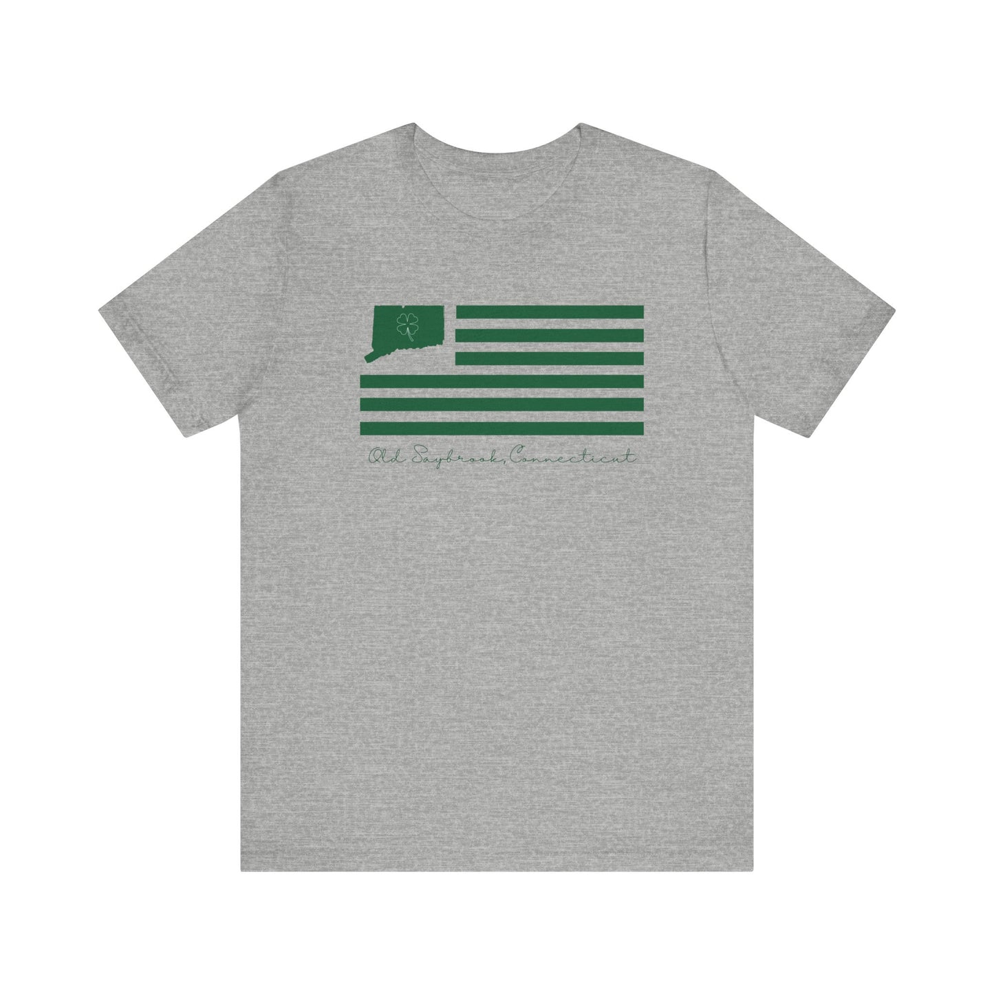 Old Saybrook Connecticut St. Patrick’s Day Flag Unisex Jersey Short Sleeve T-Shirt