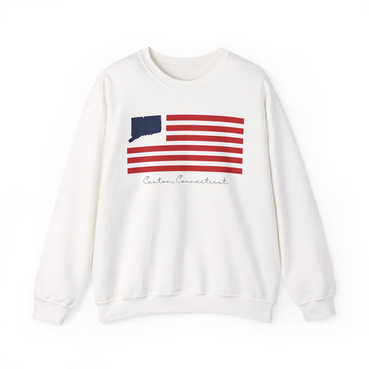 Canton Connecticut Flag Unisex Heavy Blend™ Crewneck Sweatshirt