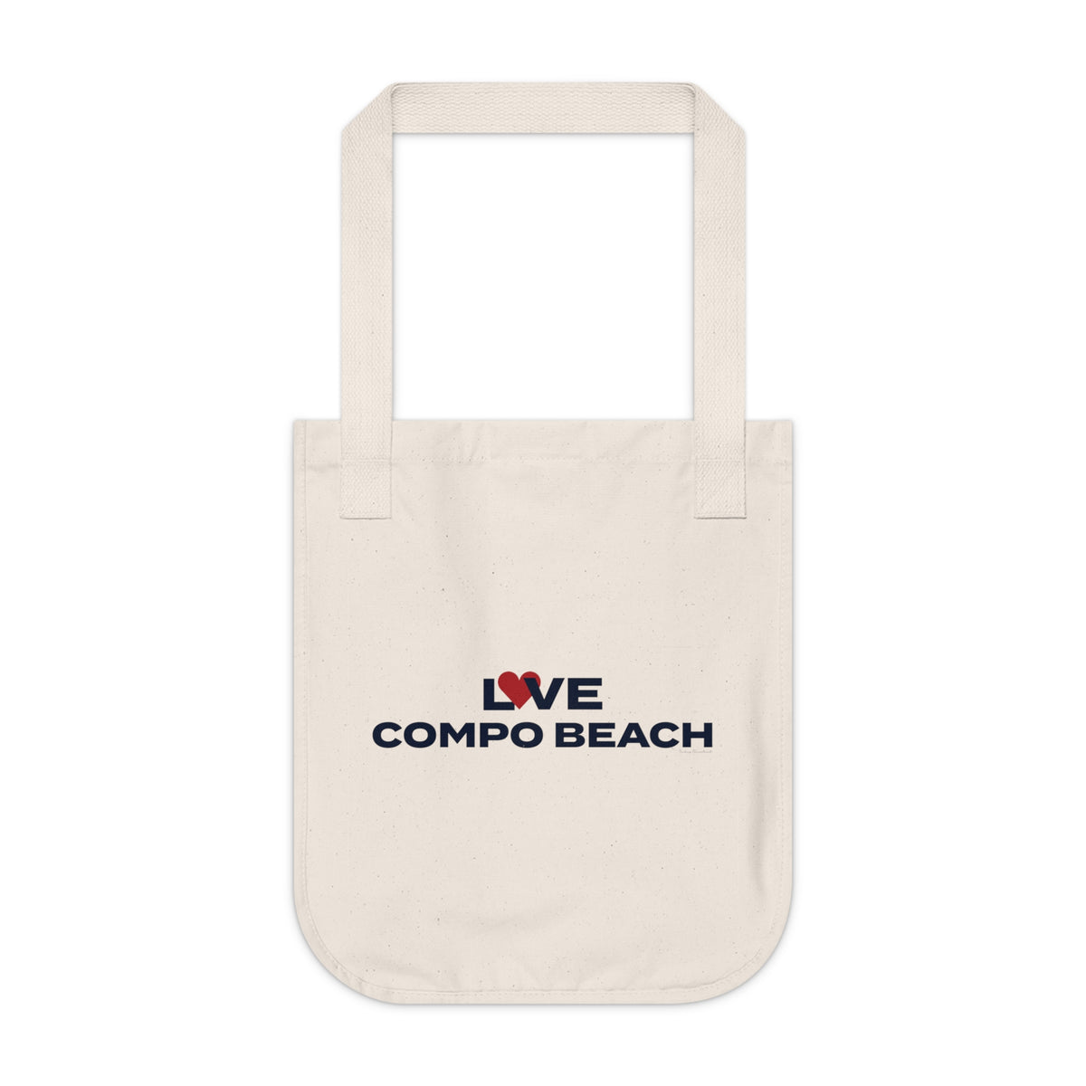 Love Compo Beach Organic Canvas Tote Bag