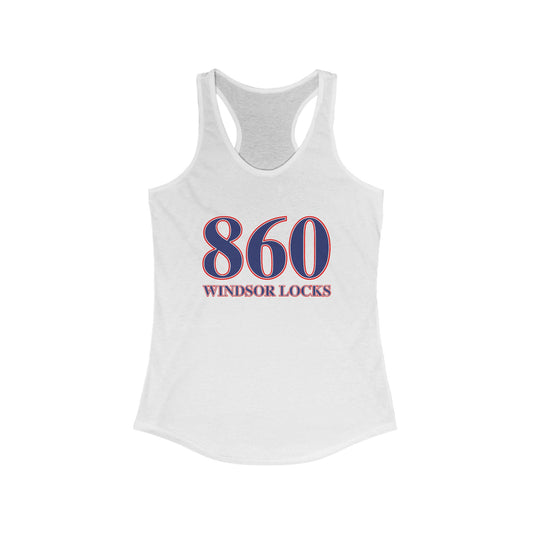 860 Windsor Locks Red White & Blue Women's Ideal Racerback Tank Top