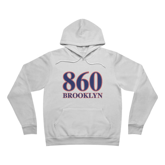 860 Brooklyn Red White & Blue Unisex Sponge Fleece Pullover Hoodie