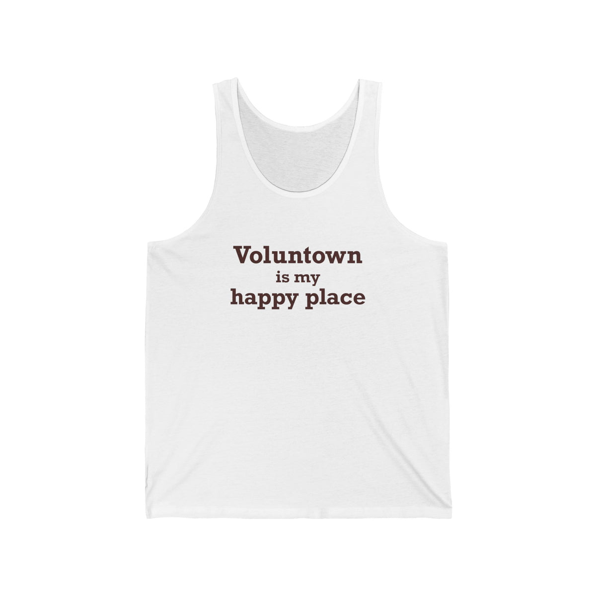 Voluntown is My Happy Place Unisex Jersey Tank Top