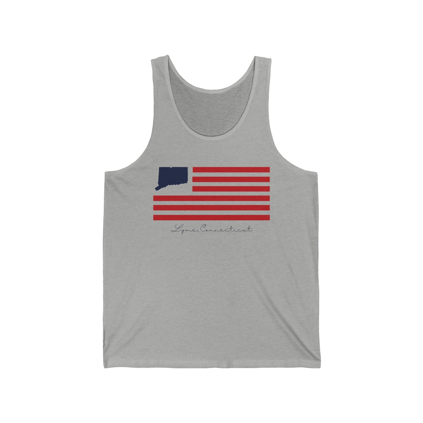 Lyme Connecticut Flag Unisex Jersey Tank Top