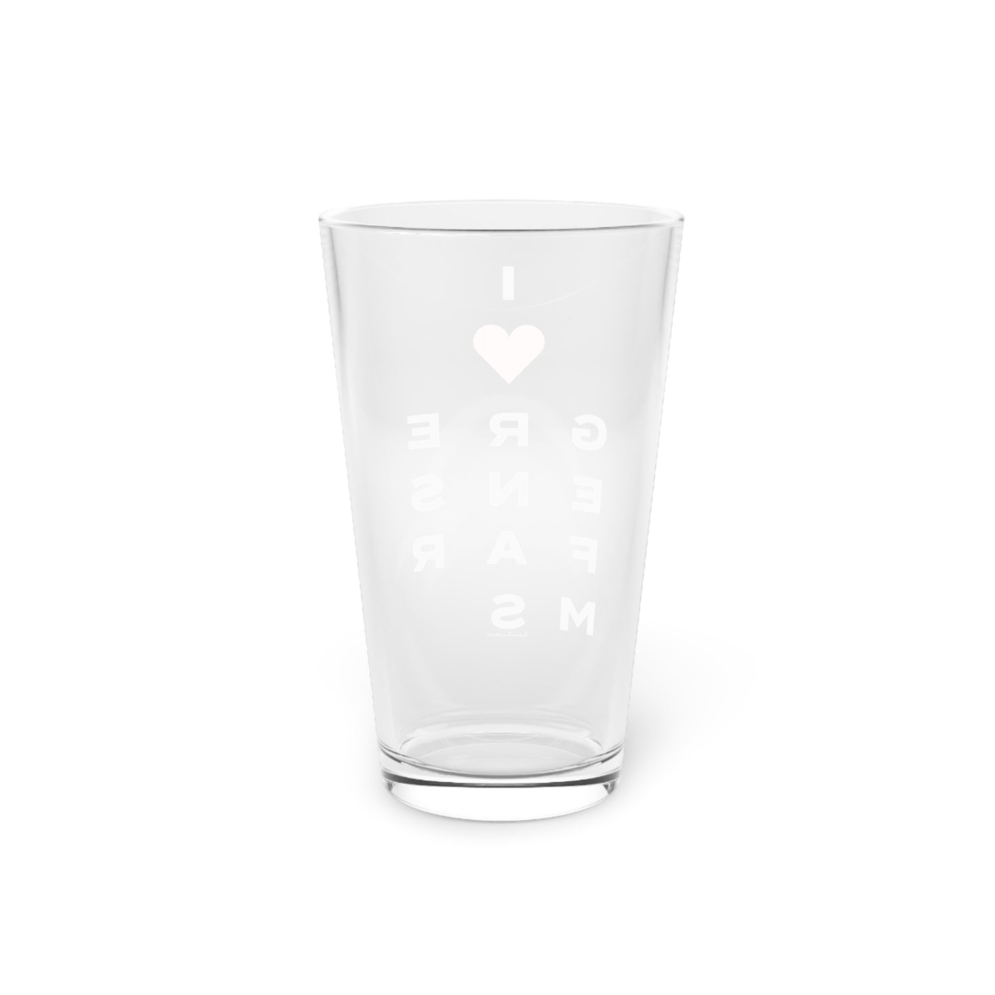 Greens Farms Vision Pint Glass, 16oz