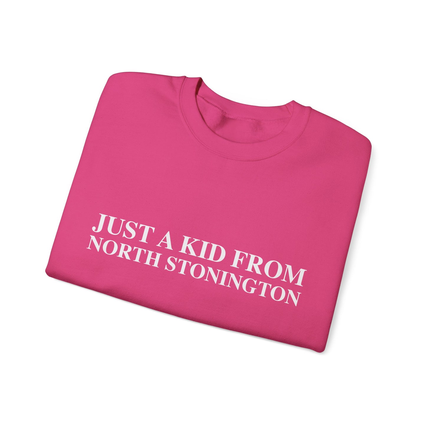 Just a kid from North Stonington Unisex Heavy Blend™ Crewneck Sweatshirt