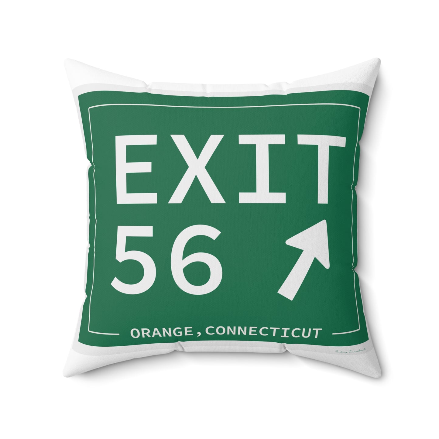 Vintage Exit 56 WCP Sign Spun Polyester Square Pillow