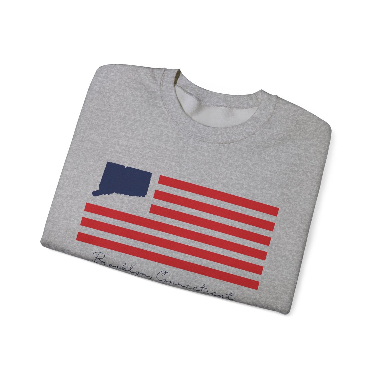 Brooklyn Connecticut Flag Unisex Heavy Blend™ Crewneck Sweatshirt