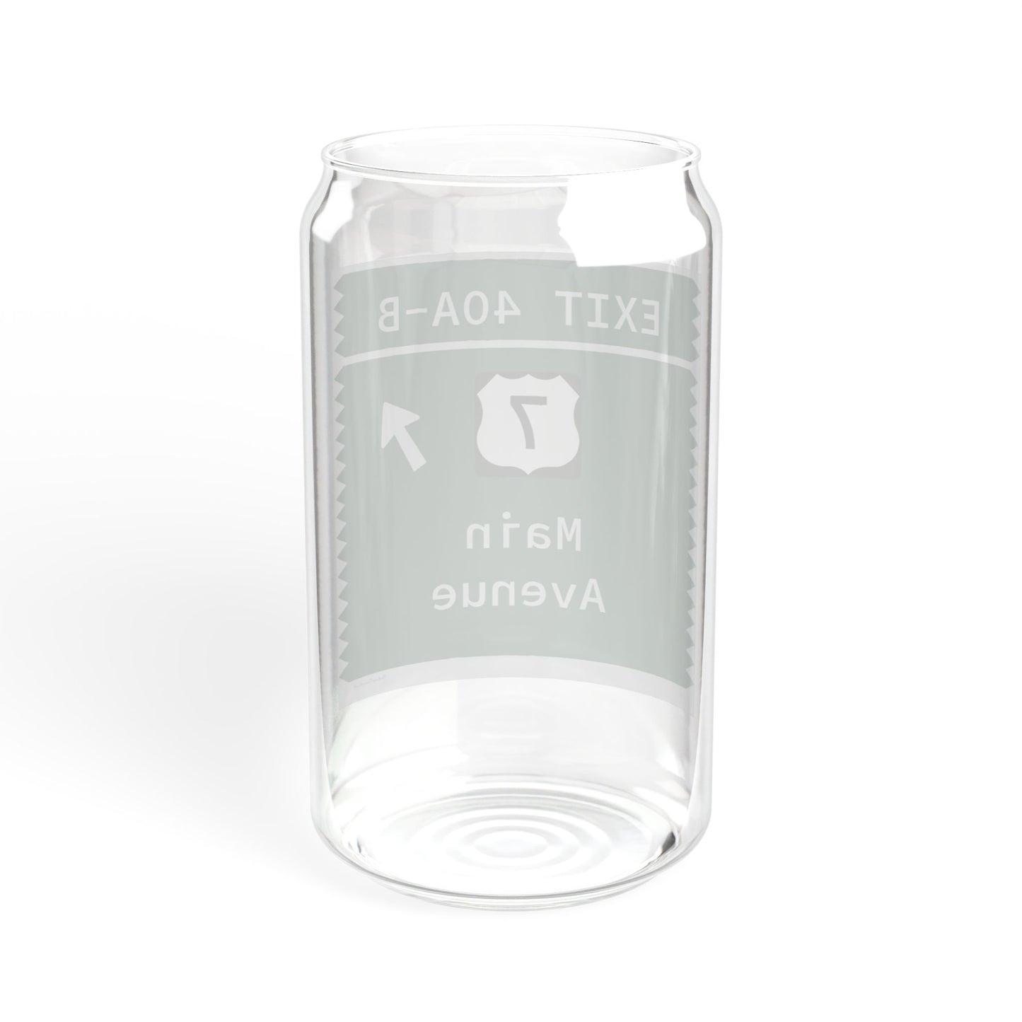 Vintage Merritt Parkway Exit 40 A-B Sign Sipper Glass, 16oz