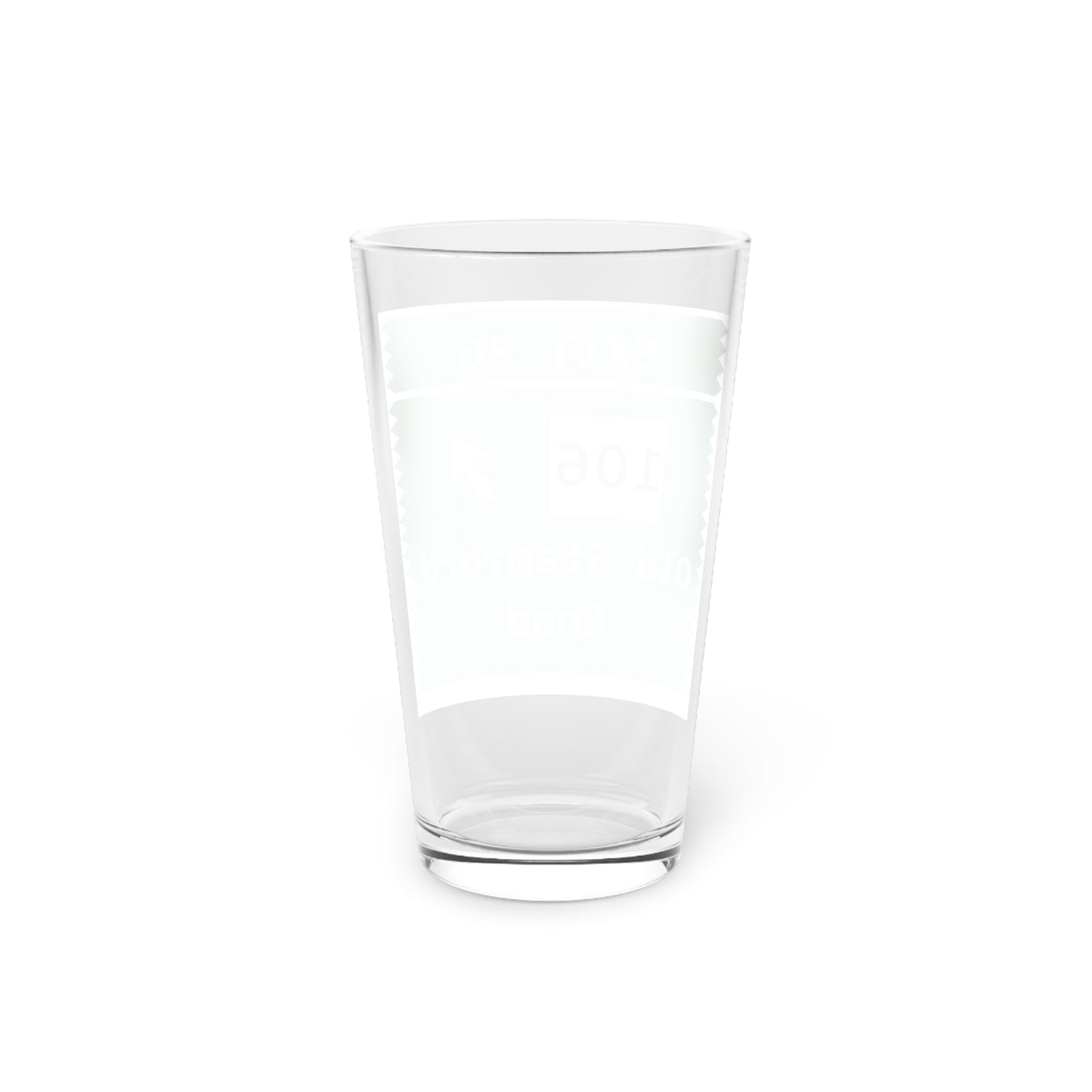 Vintage Merritt Parkway Exit 36 Sign Pint Glass, 16oz