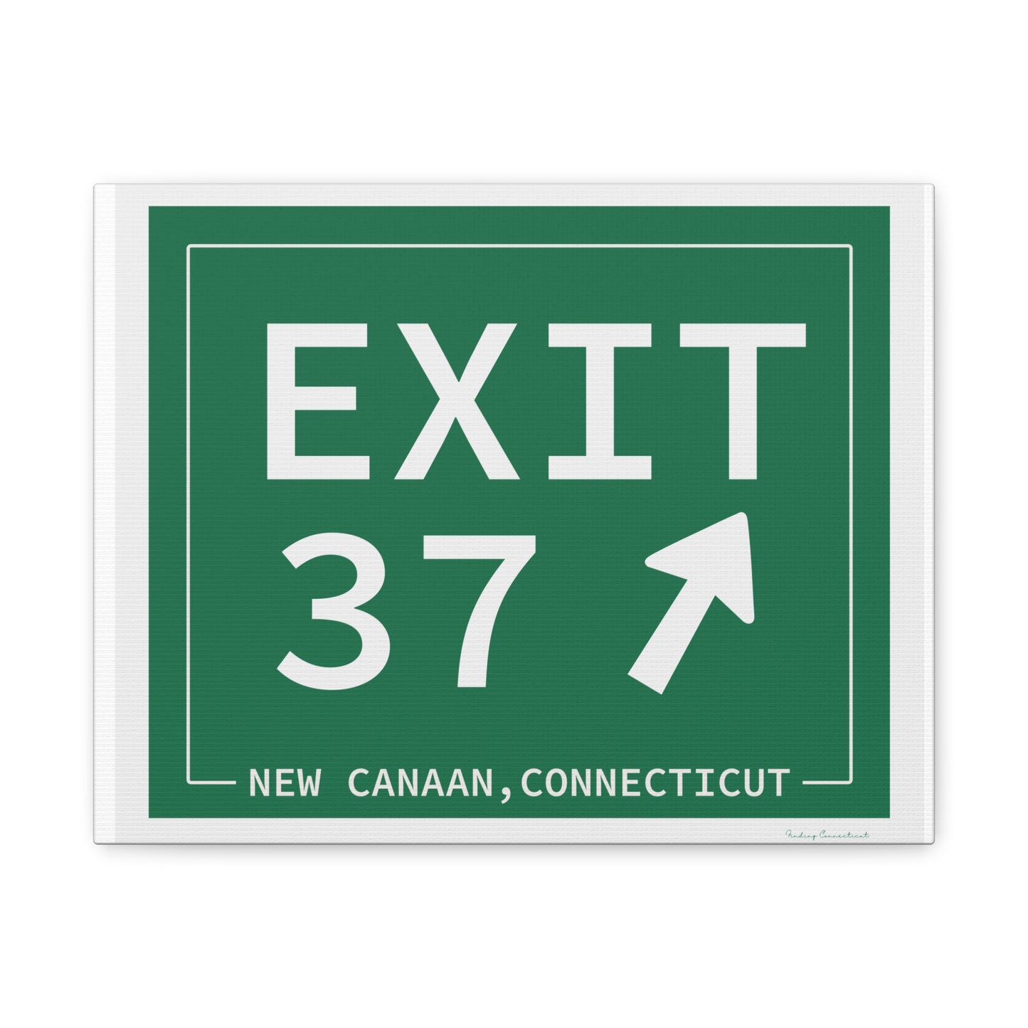 Vintage Exit 37 Merritt Parkway Sign Matte Canvas, Stretched, 1.25"