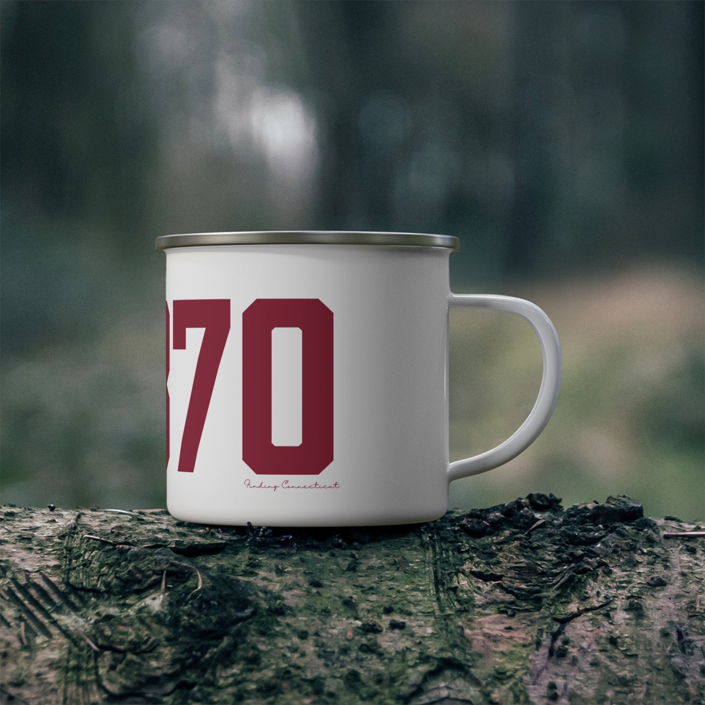 06870 - Greenwich Connecticut Zip Code Enamel Camping Mug
