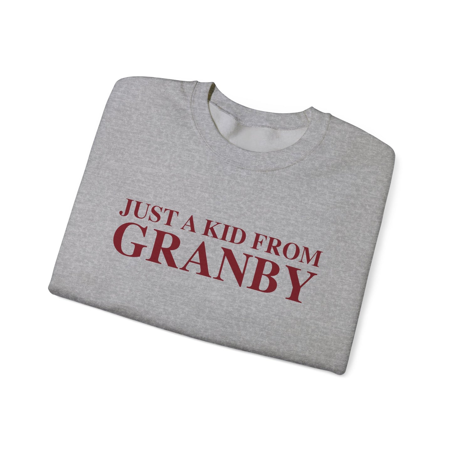 Just a kid from Granby Unisex Heavy Blend™ Crewneck Sweatshirt