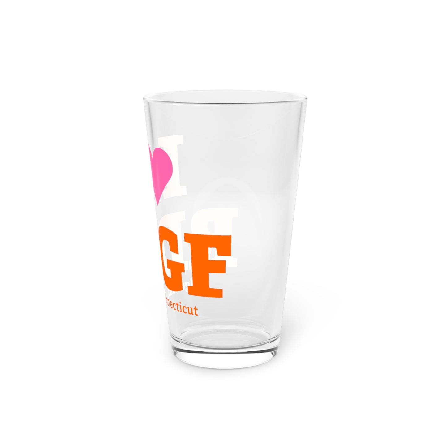 I Heart RDGF Pint Glass, 16oz