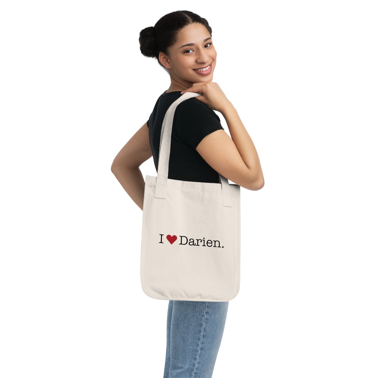 I Heart Darien. Organic Canvas Tote Bag