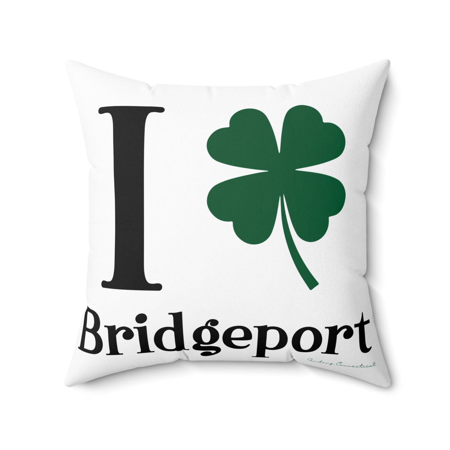 I Clover Bridgeport Spun Polyester Square Pillow