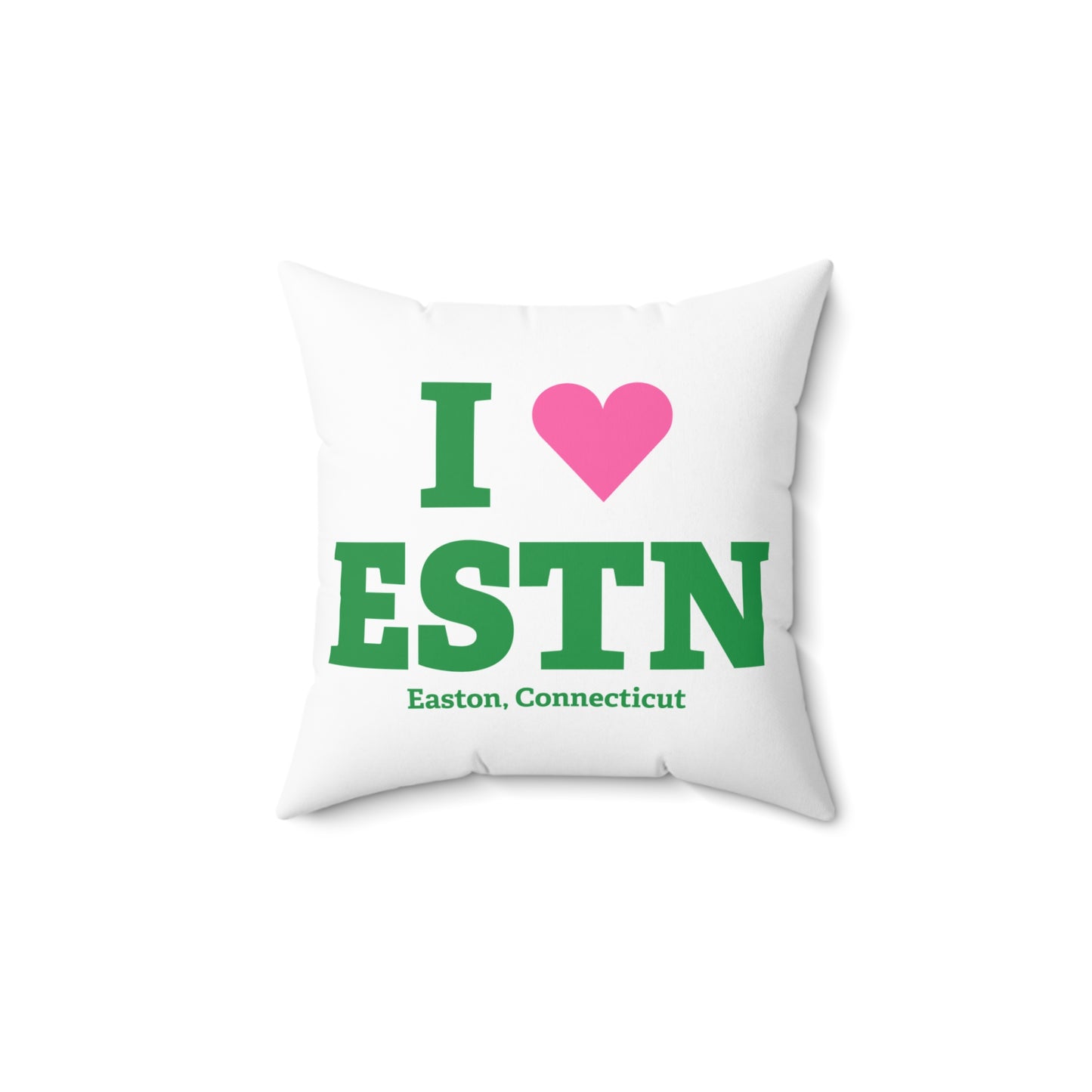 I Heart ESTN Spun Polyester Square Pillow