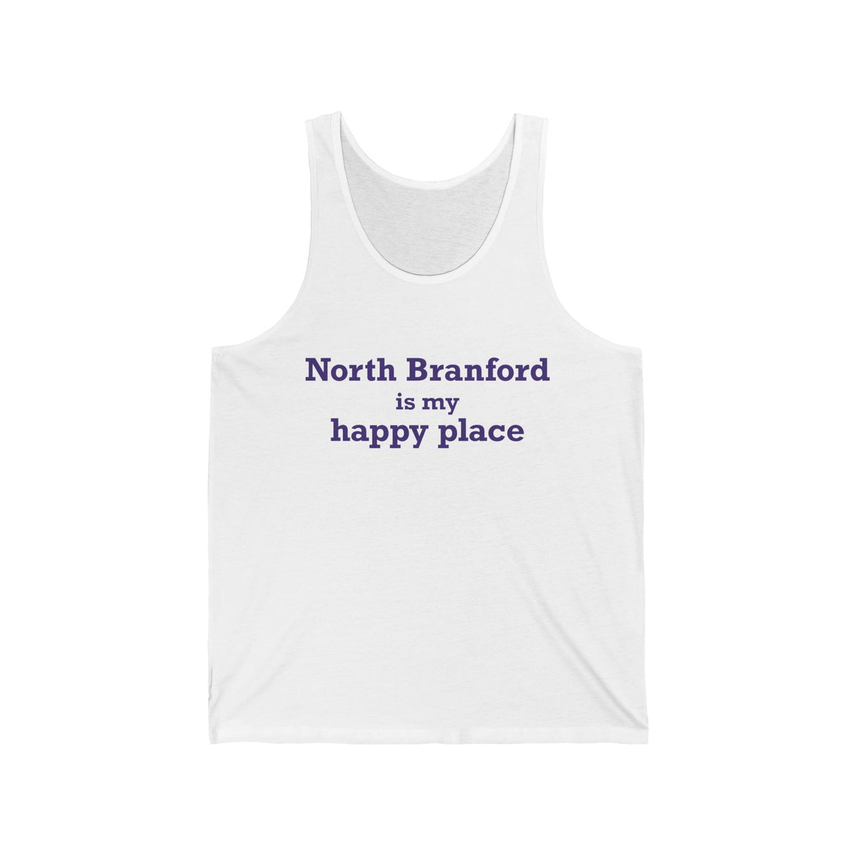 North Branford is My Happy Place Unisex Jersey Tank Top