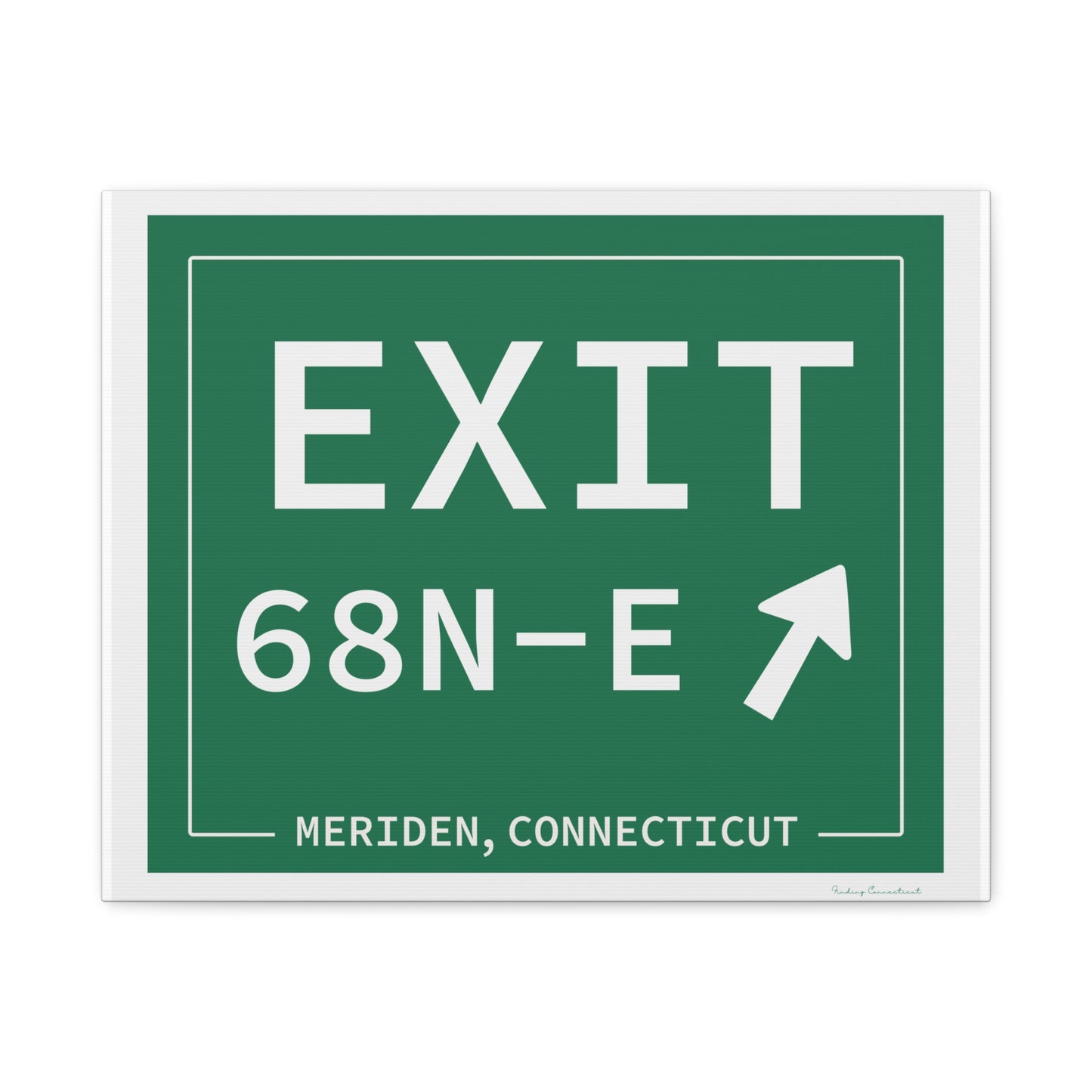 Vintage Exit 68N-E WCP Sign Matte Canvas, Stretched, 1.25"