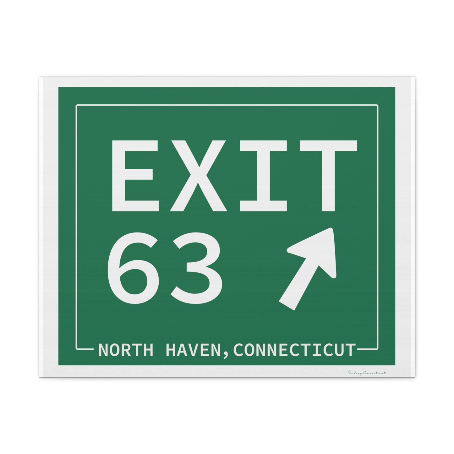 Vintage Exit 63 WCP Sign Matte Canvas, Stretched, 1.25"