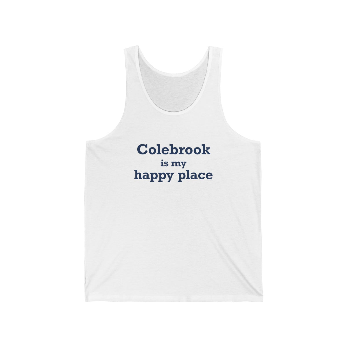 Colebrook is my Happy Place Unisex Jersey Tank Top