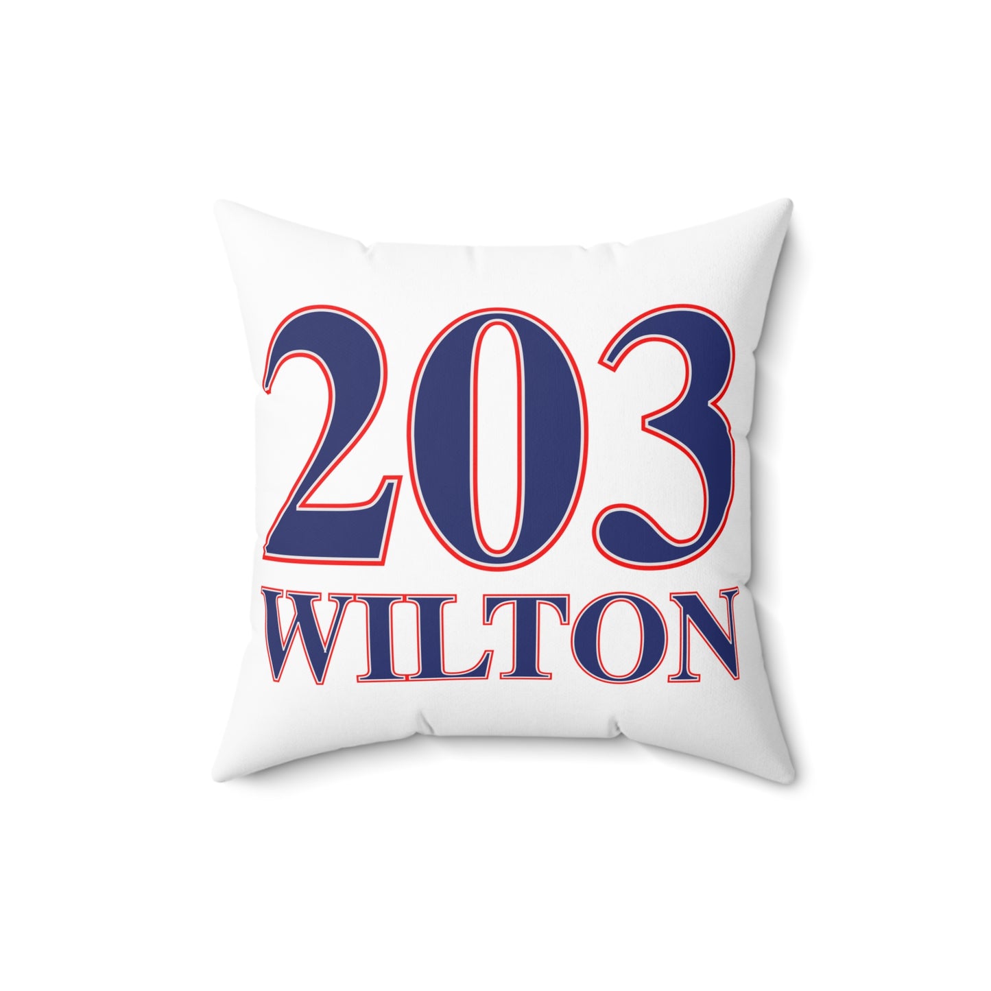 203 Wilton Red White & Blue Spun Polyester Square Pillow