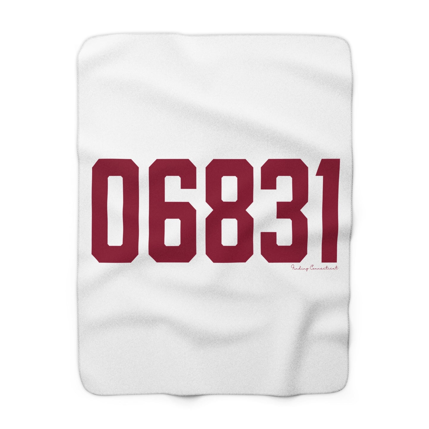06831 - Greenwich Connecticut Zip Code Sherpa Fleece Blanket