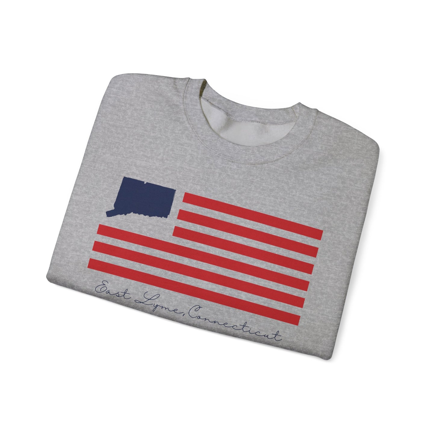 East Lyme Connecticut Flag Unisex Heavy Blend™ Crewneck Sweatshirt