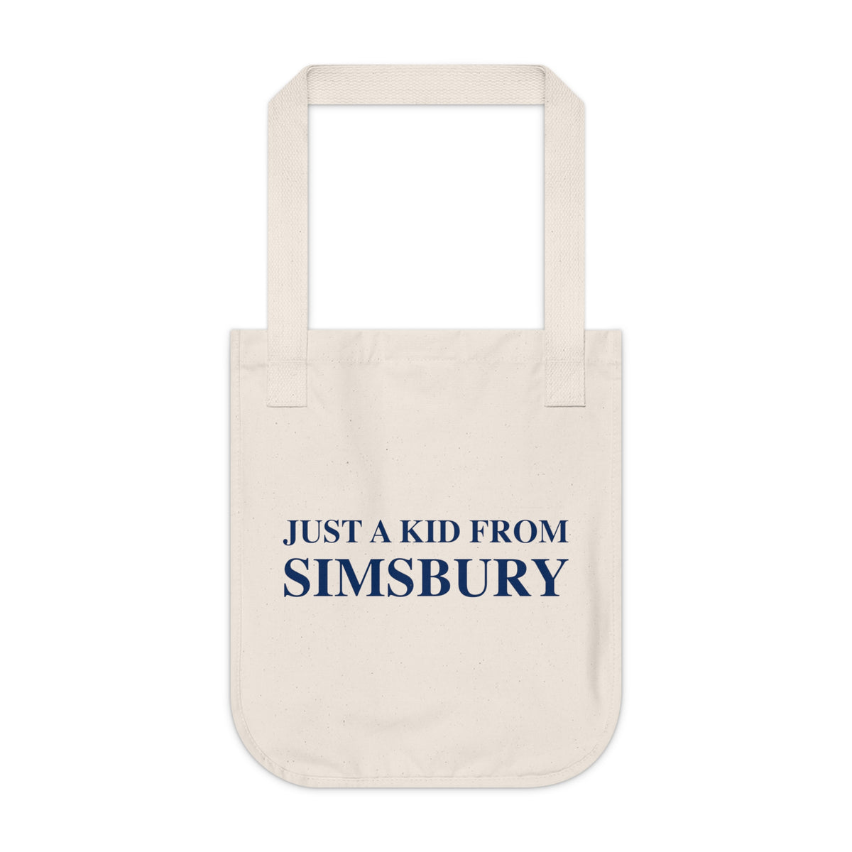Just a kid from Simsbury Organic Canvas Tote Bag