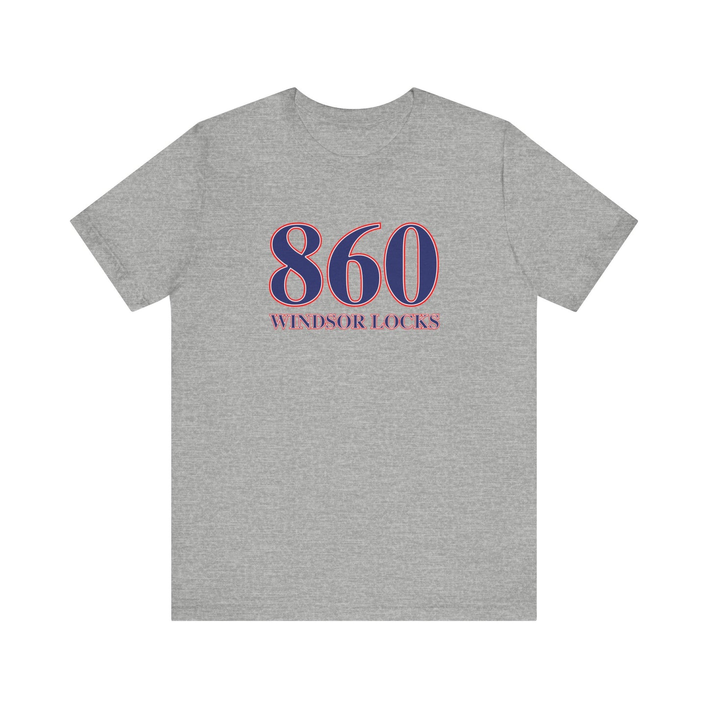 860 Windsor Locks Red White & Blue Unisex Jersey Short Sleeve T-Shirt