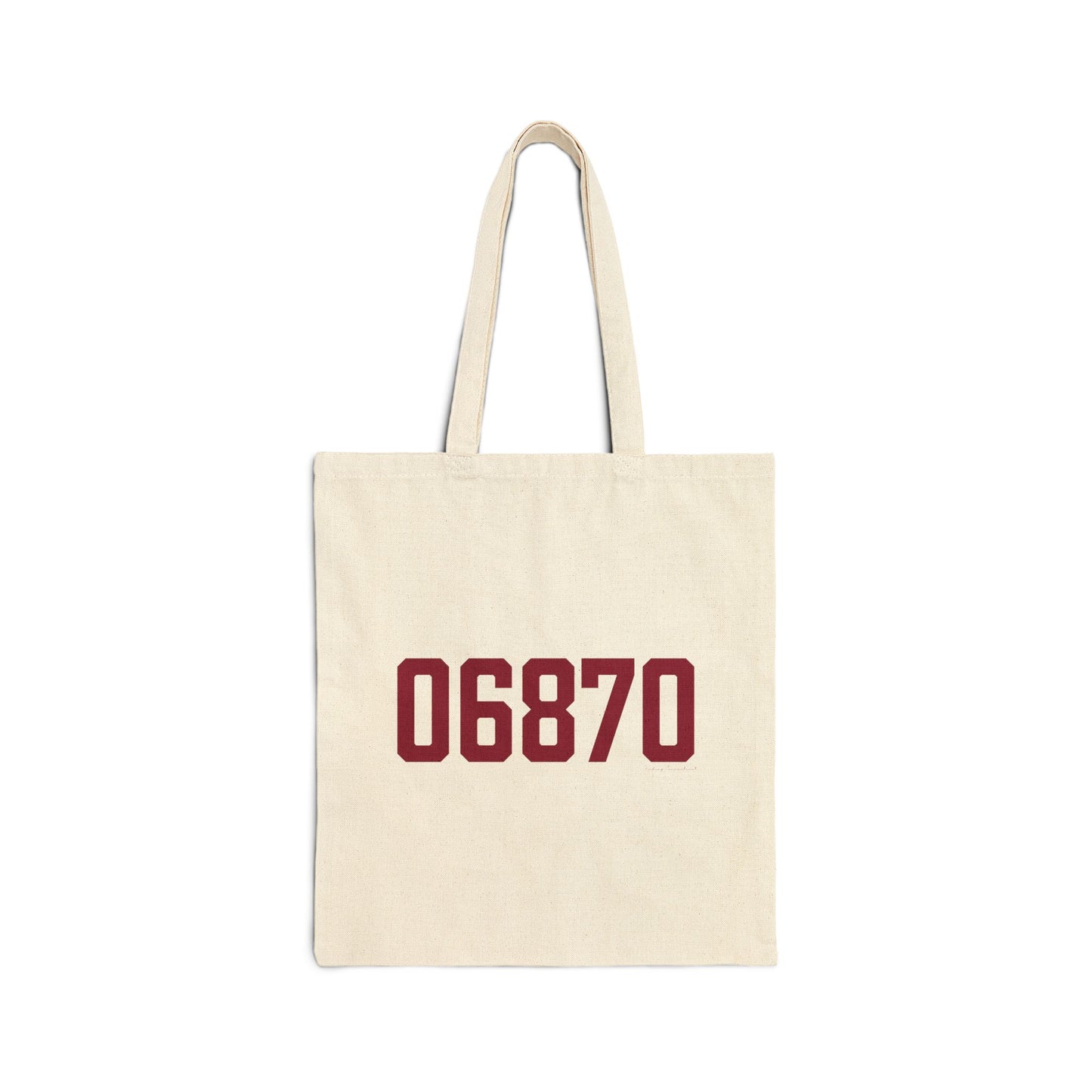06870 - Greenwich Connecticut Zip Code Cotton Canvas Tote Bag
