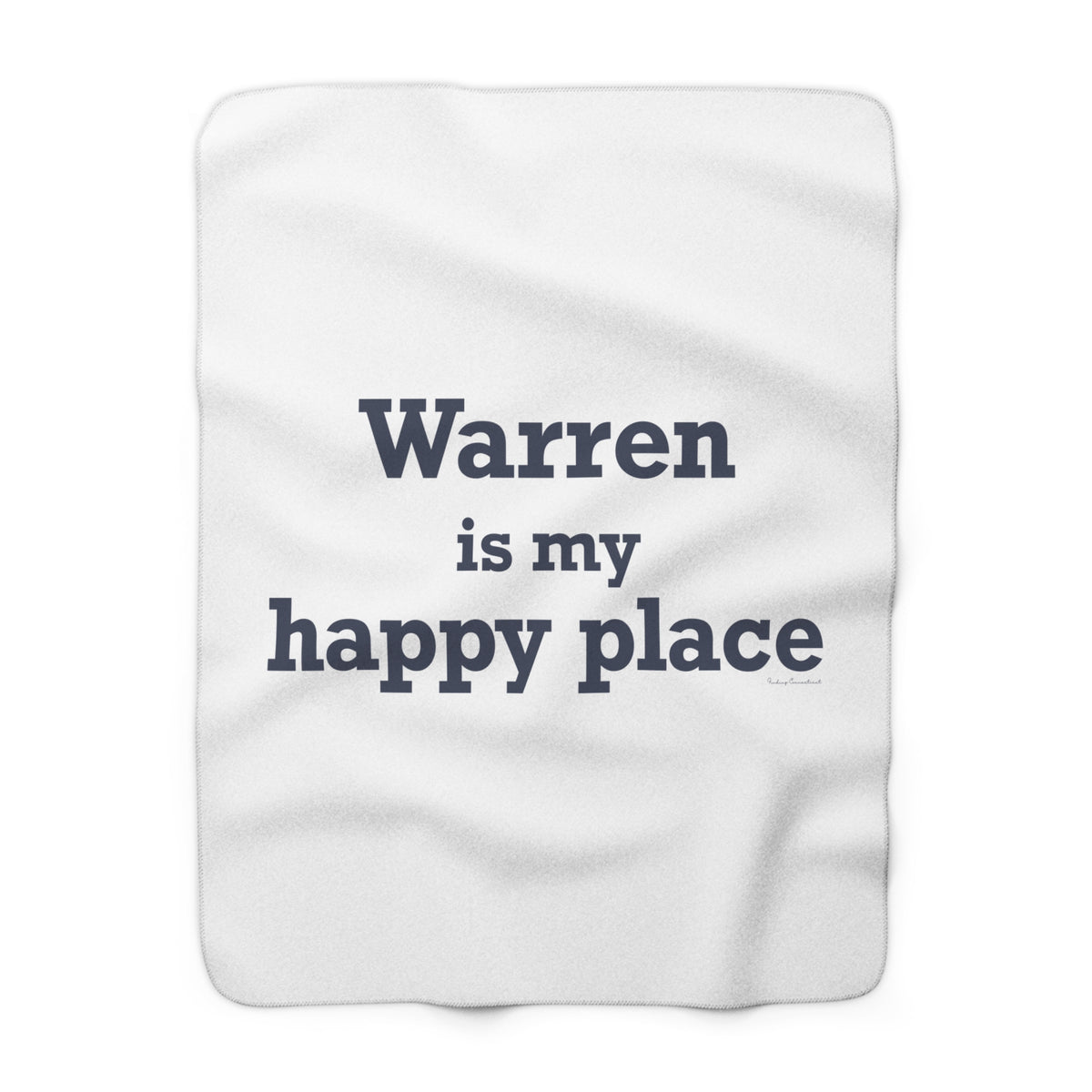 Warren is My Happy Place Sherpa Fleece Blanket