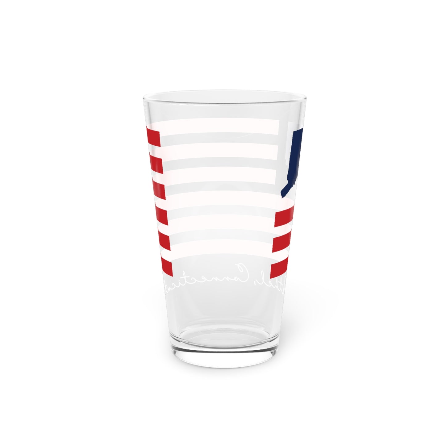 Bethel Connecticut Flag Pint Glass, 16oz