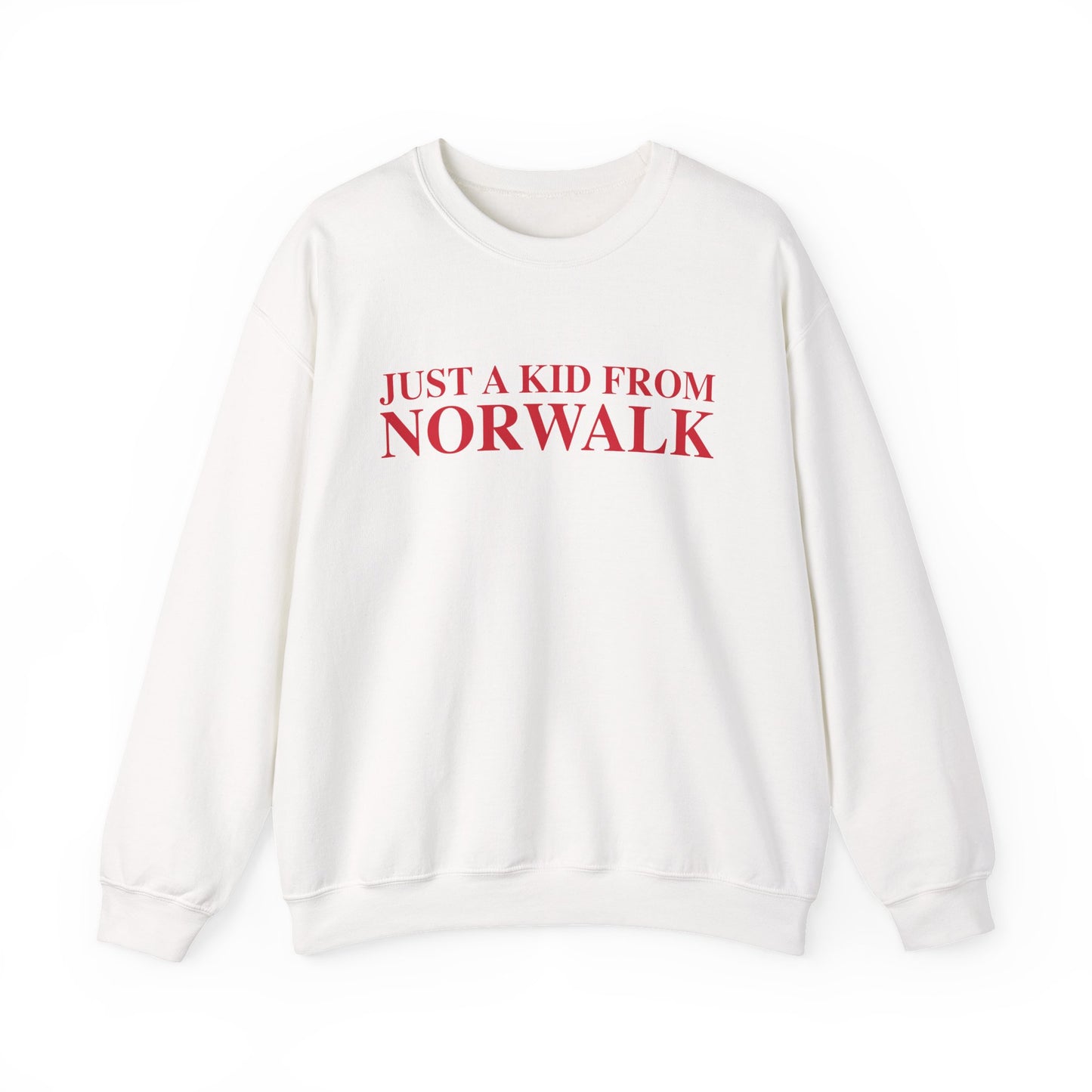 Just a kid from Norwalk Unisex Heavy Blend™ Crewneck Sweatshirt