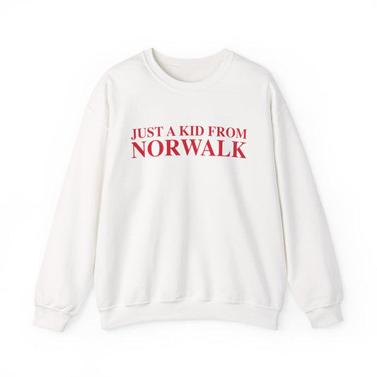 Just a kid from Norwalk Unisex Heavy Blend™ Crewneck Sweatshirt