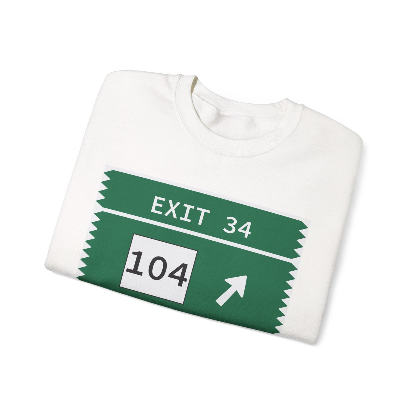 Vintage Merritt Parkway Exit 34 Sign Unisex Heavy Blend™ Crewneck Sweatshirt