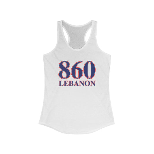 860 Preston Red White & Blue Women's Ideal Racerback Tank Top