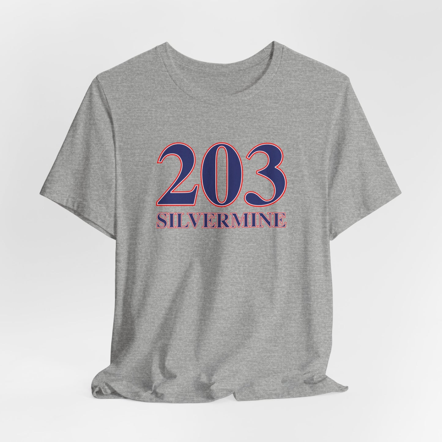 203 Silvermine Red, White & Blue Unisex Jersey Short Sleeve T-Shirt