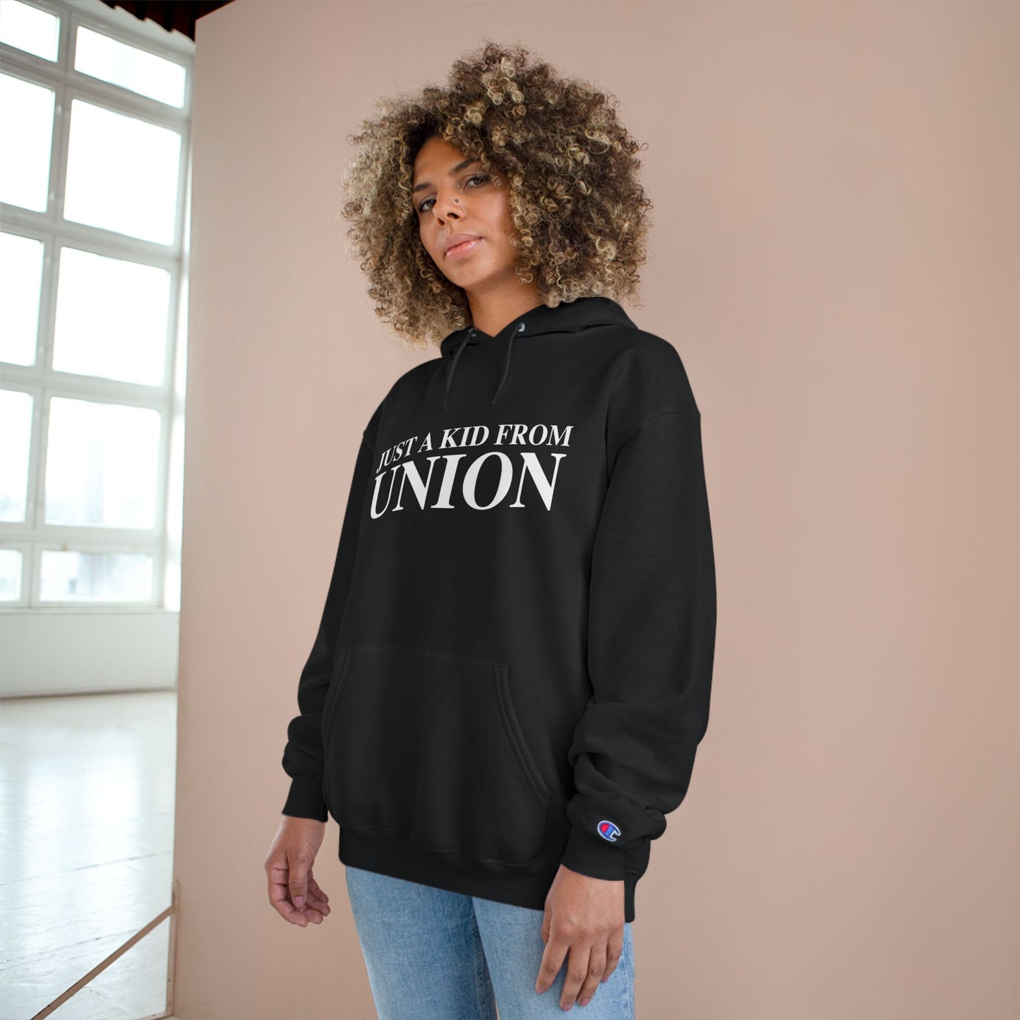 Just a kid from Union Champion Hoodie